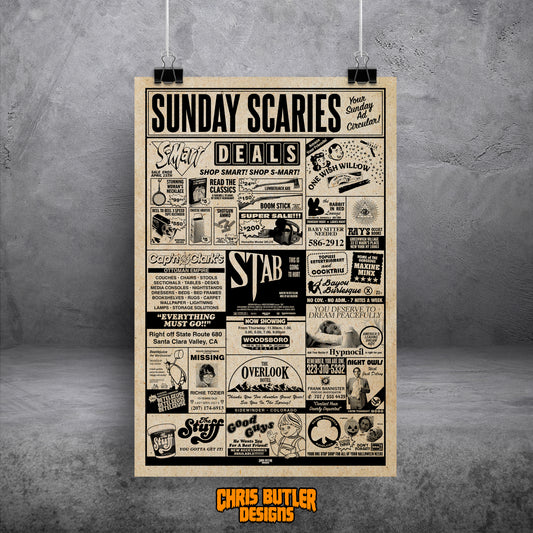 The Sunday Scaries (Mock Ad Design) 11x17 Alternative Movie Print