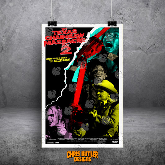 Texas Chainsaw Massacre Part 2 11x17 Alternative Movie Poster