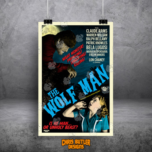 The Wolf Man Design 2 11x17 Alternative Movie Poster