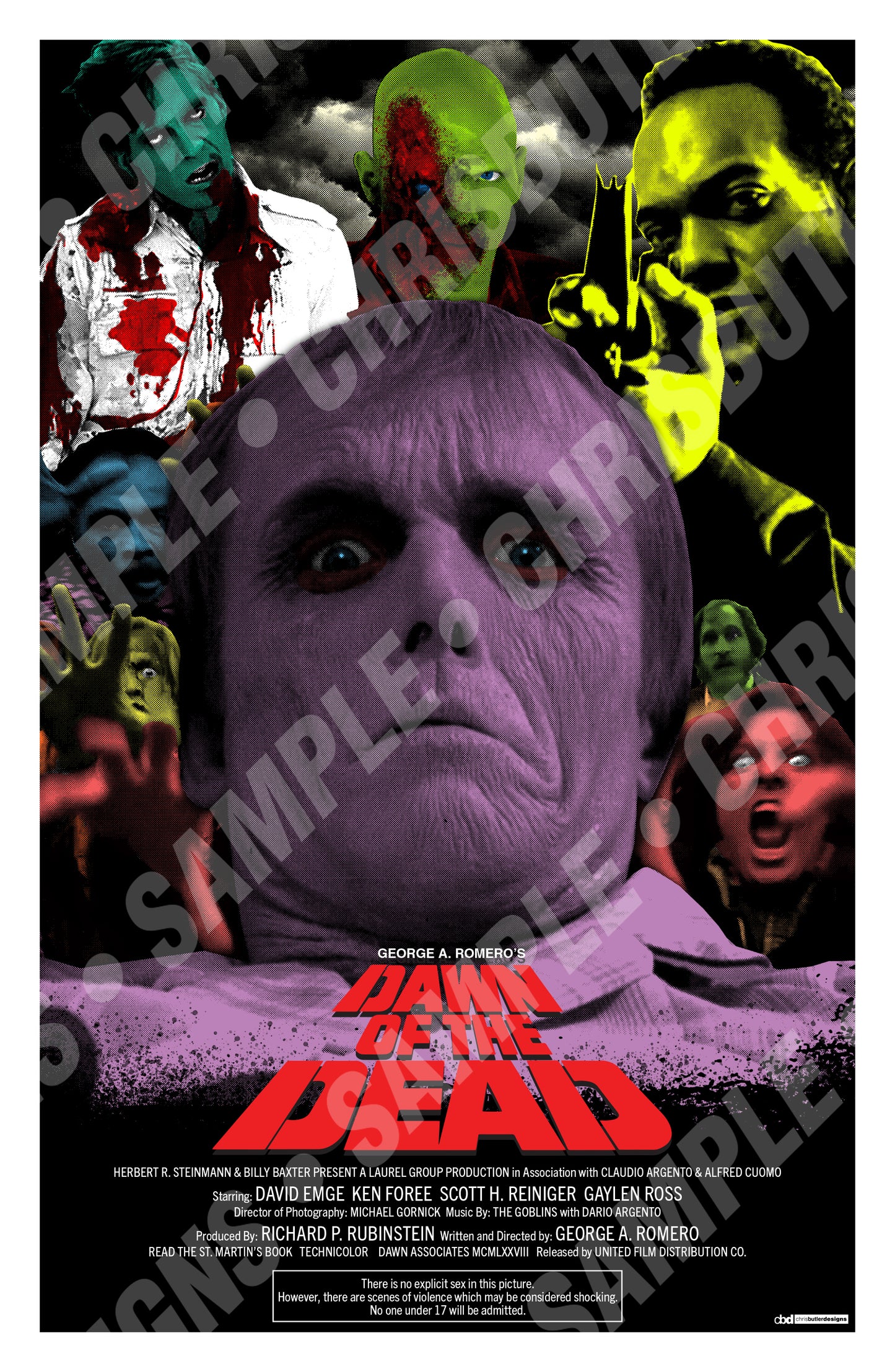 Dawn Of The Dead 1978 (Design 1) 11x17 Alternative Movie Poster