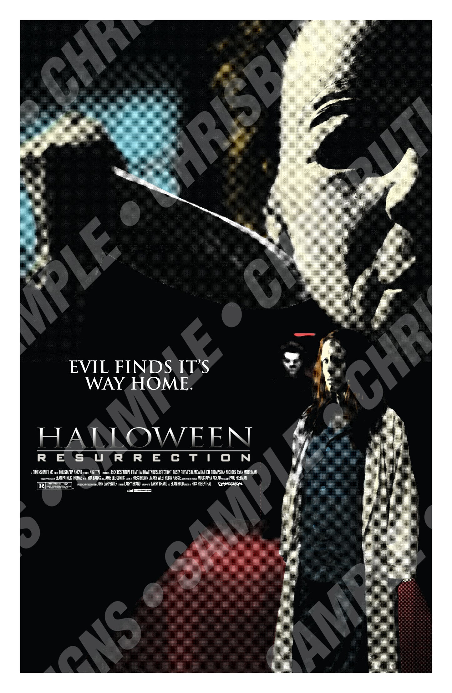 Halloween Resurrection 11x17 Alternative Movie Poster
