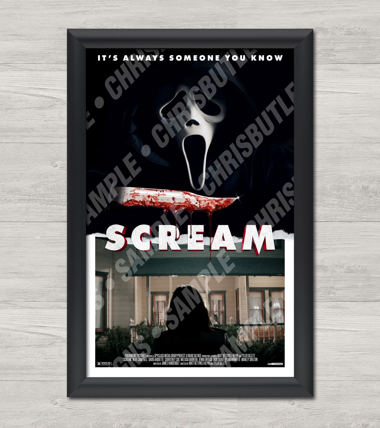 Scream (2022) Design 2 11x17 Alternative Movie Poster – ChrisButlerDesigns